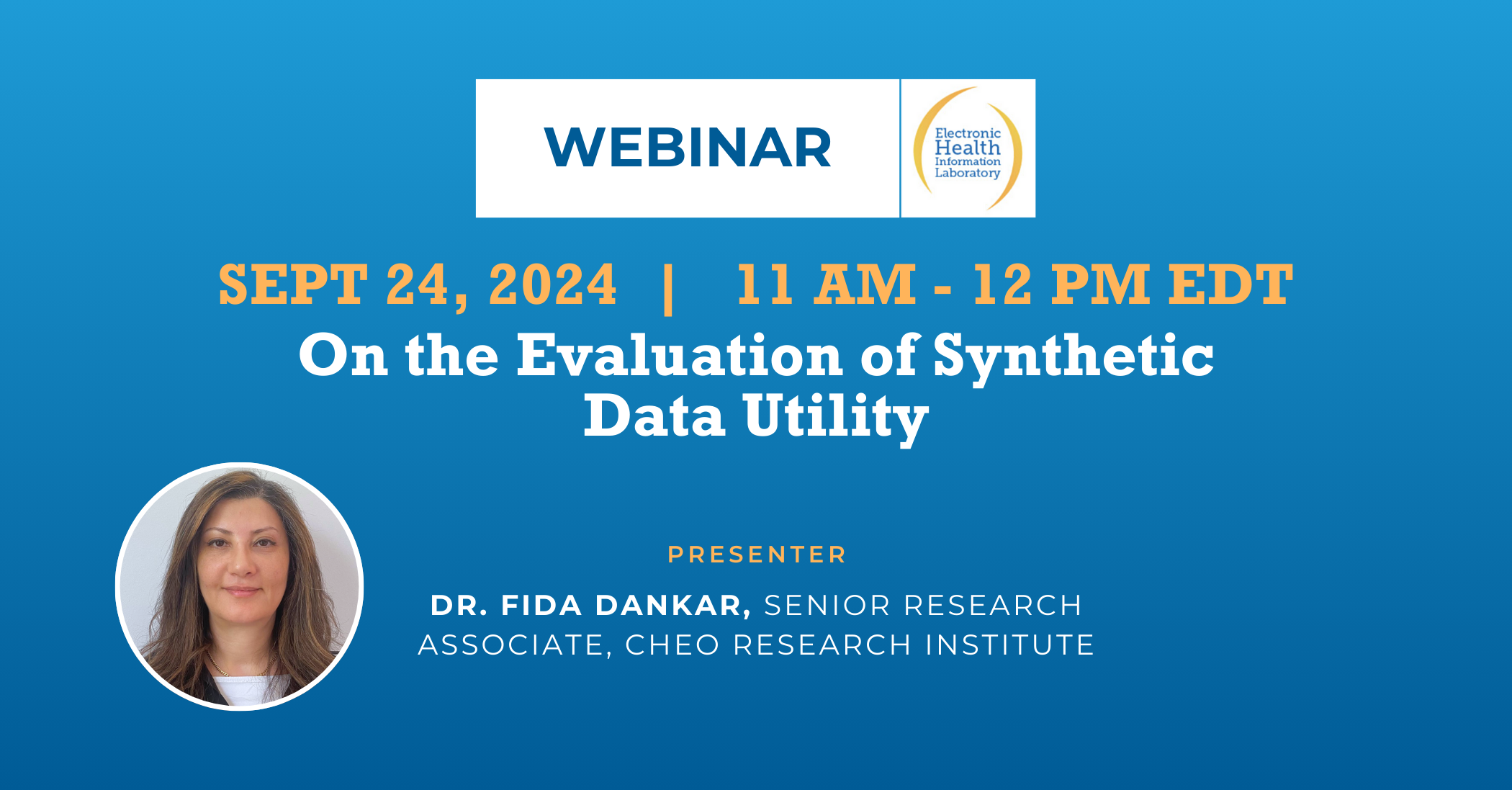 Webinar: On the evaluation of synthetic data utility